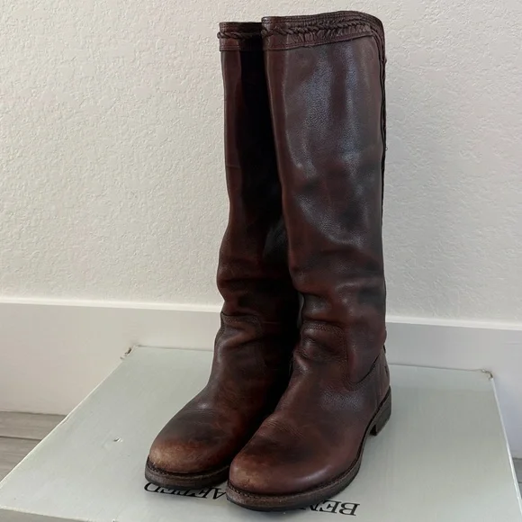 Frye Vintage Veronica Twist Back Zip in Brown/Tan Distressed Size 9 - Picture 2 of 12